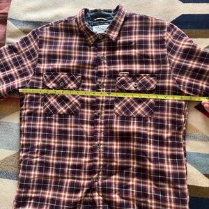 Iron & Resin Quilt–Lined Flannel Shirt Jac